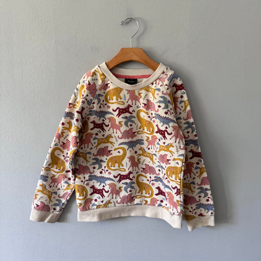 Picapino / Beige x dinosaur unicorn sweatshirt / 7Y