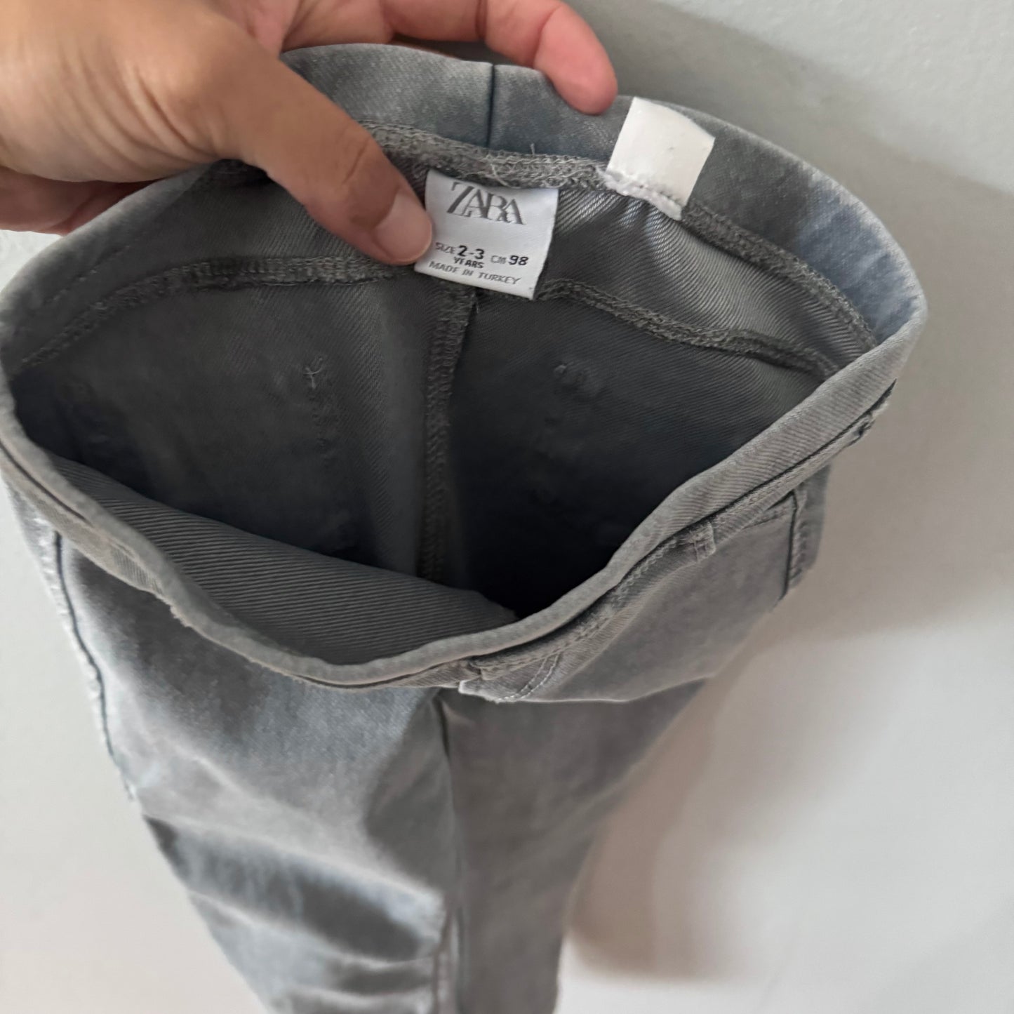 Zara / Grey denim leggings / 2-3Y