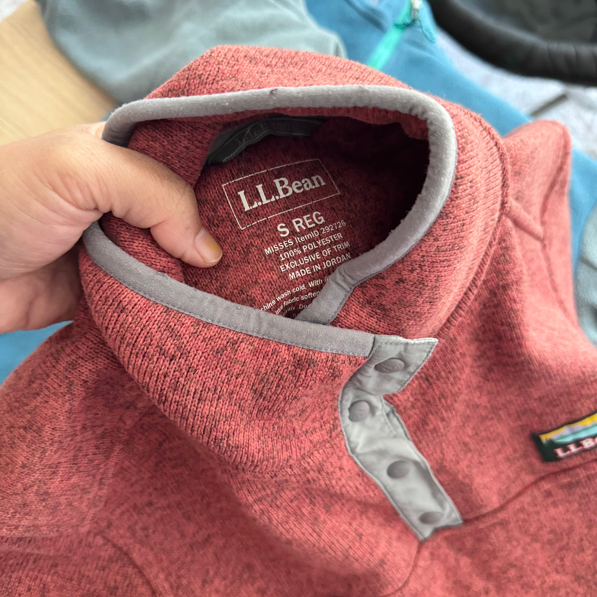 LL Bean / Orange fleece top / Mens S