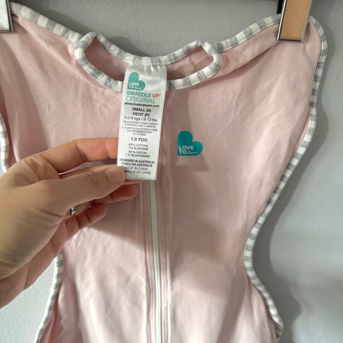 Love to dream / Light pink swaddle / Small(8-13lbs)