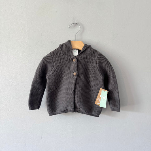 Joe Fresh / Dark grey cotton knit jacket / 9-12M - New with tag