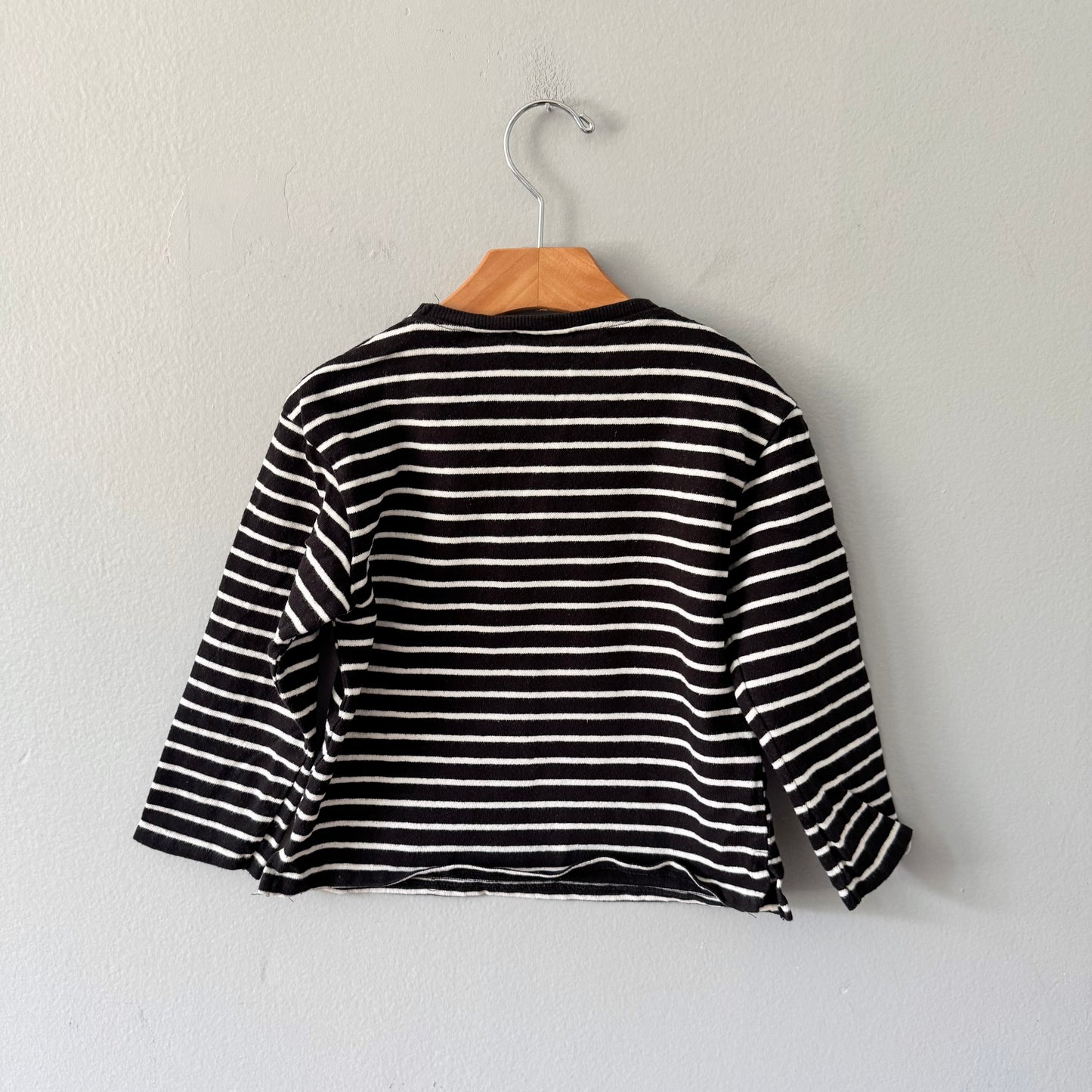 Zara / White navy stripe shirts / 3-4Y