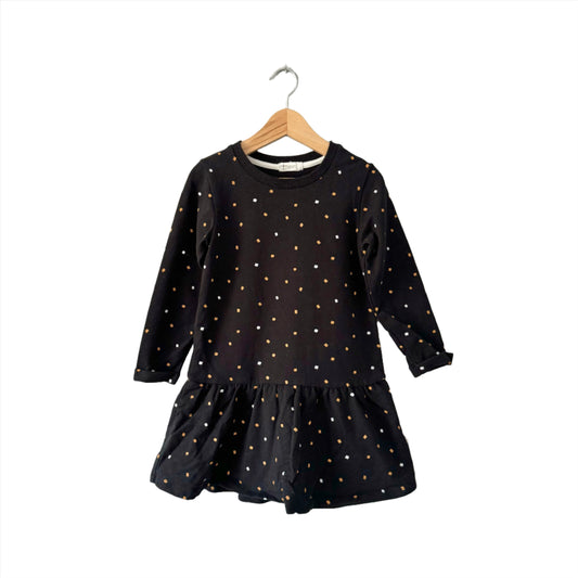 Miles the label / Black sweatshirt dress / 4Y