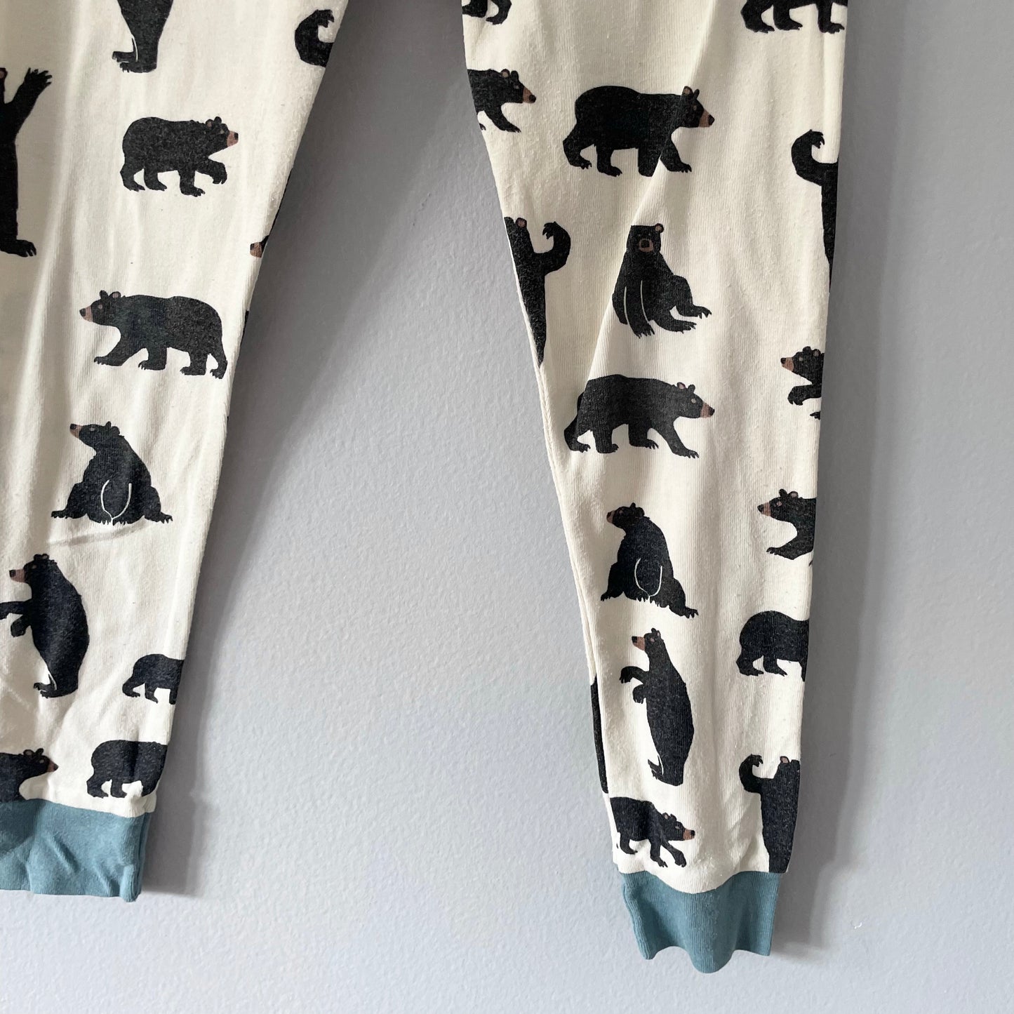 Little Blue House / White x bears pajama pants / 6Y