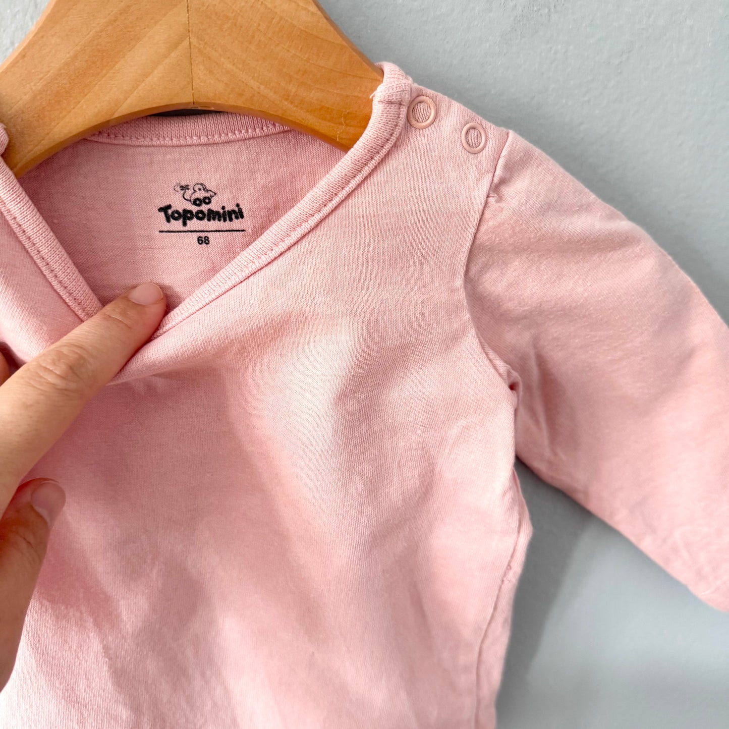Topo mini / Pink long sleeve top / 3-6M(68)