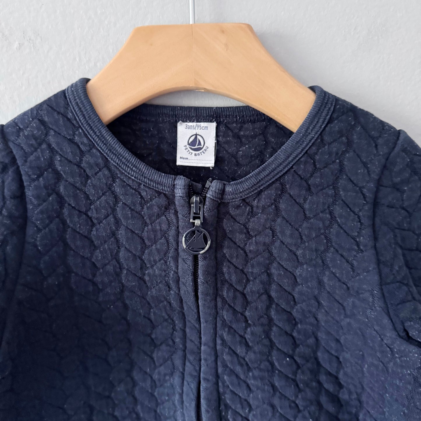 Petit Bateau / Padded zip up - Navy / 3Y
