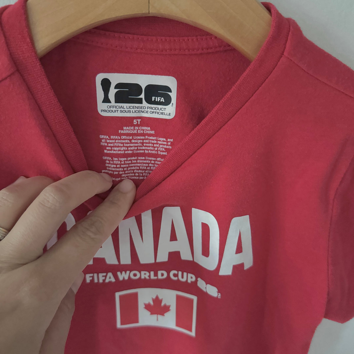 Fifa World Cup / Red Canada T-shirt / 5T