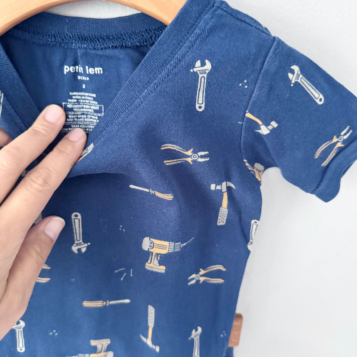 Petit lem / Navy pajama set / 2Y