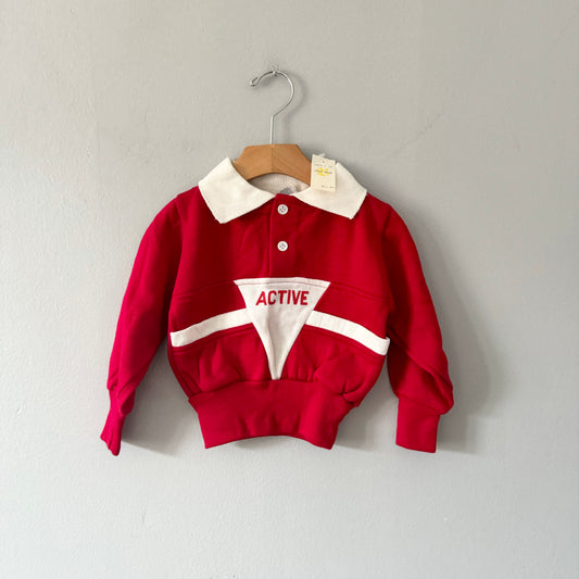 Vintage / Red "Active" sweatshirt - New with tag / 2T