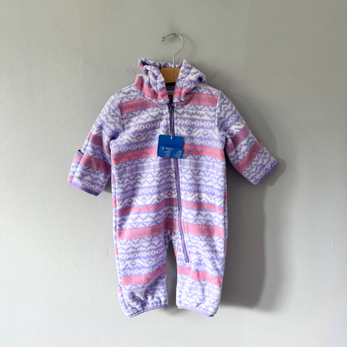 Columbia / Purple fleece bunting suit / 3-6M - New with tag