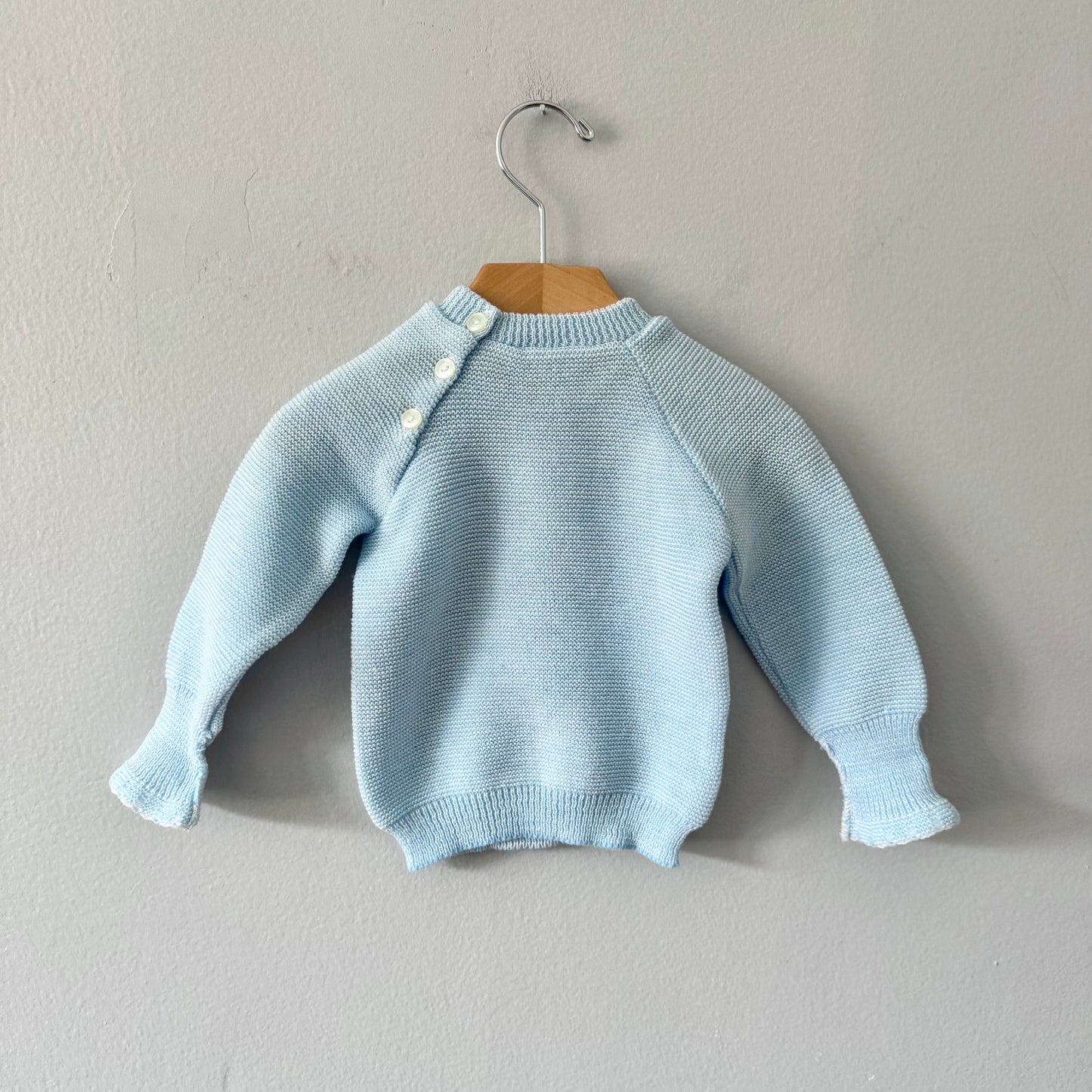 Vintage / Light blue knit / 12M