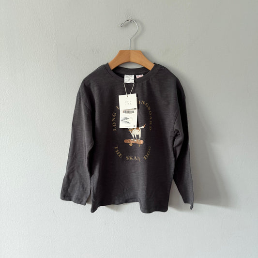 Zara / Skater dog long sleeve top / 4-5Y - New with tag