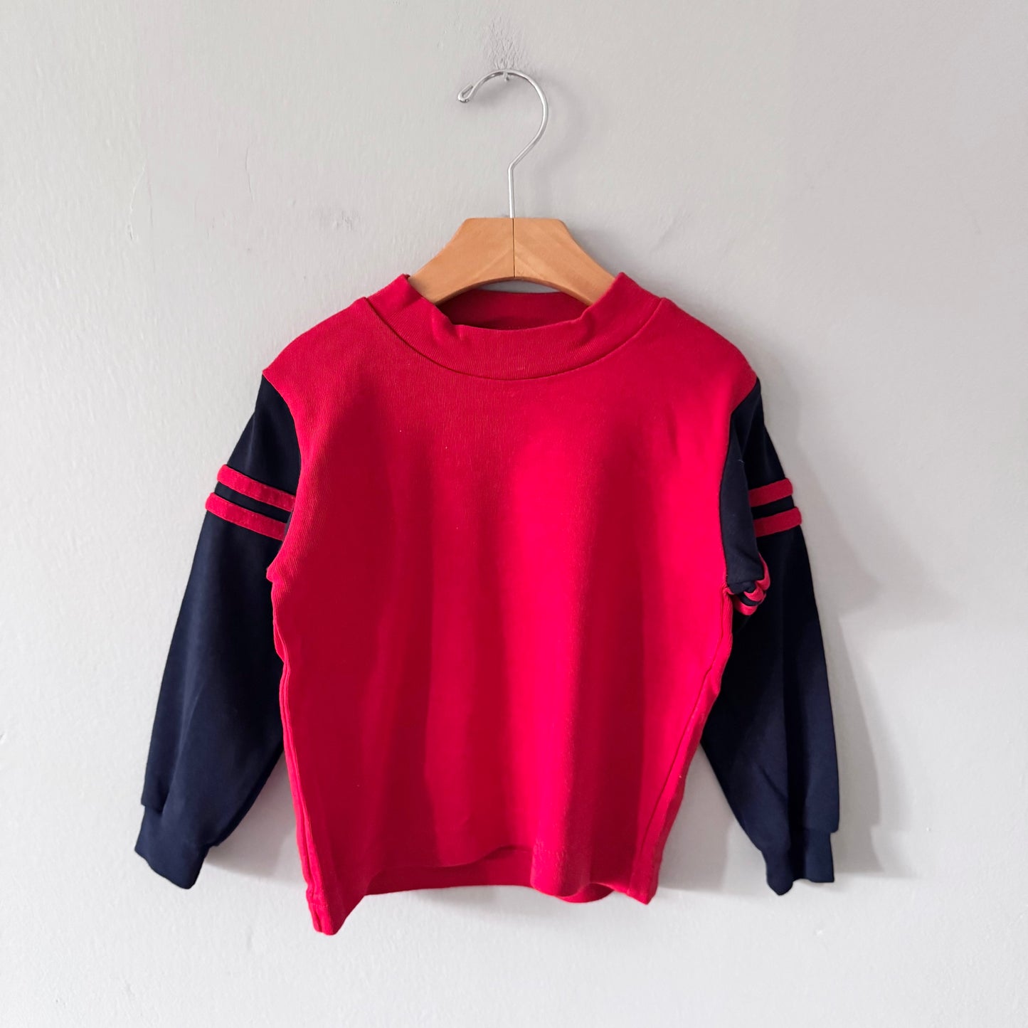 Vintage / Red x navy long sleeve / 4Y