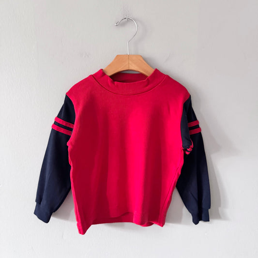 Vintage / Red x navy long sleeve / 4Y