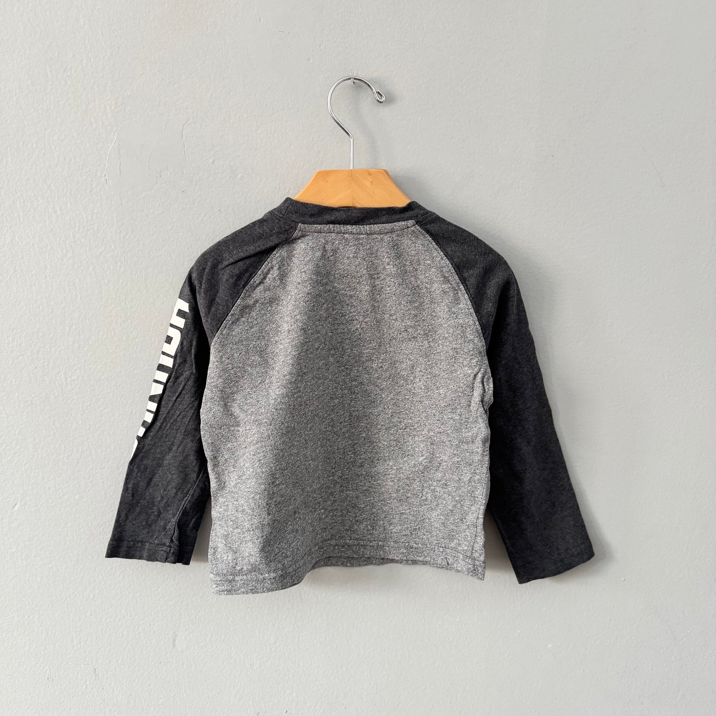 Roots / Haut raglan gris à manches longues / 3T