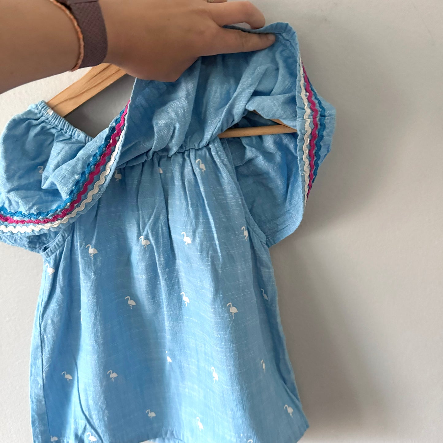 Hatley / Blue flamingo top / 6Y