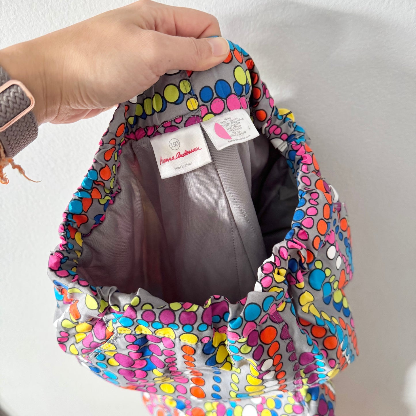 Hanna Andersson	/ Grey colourful snow pants / 150(12Y)