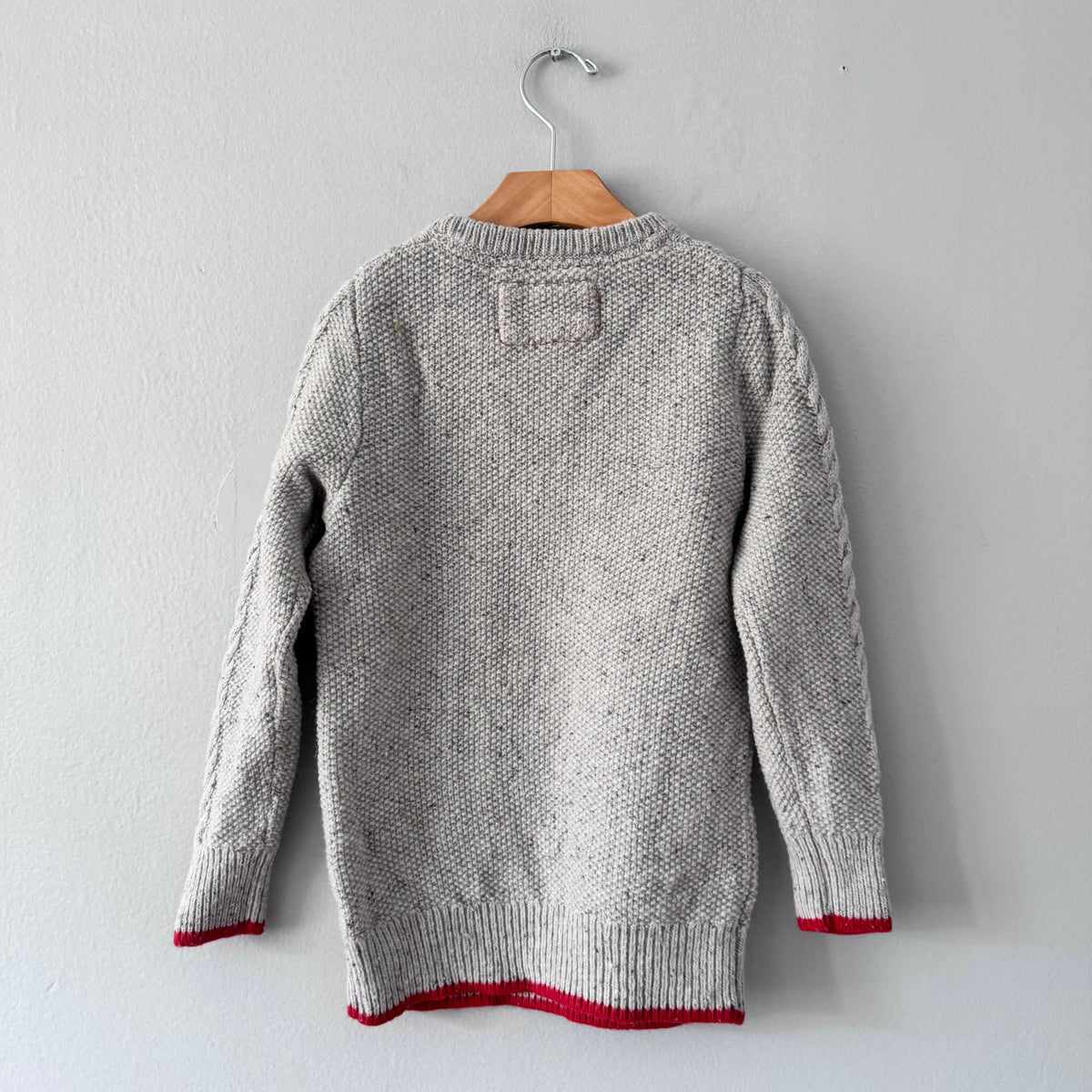 Mini Boden / Light grey knit dress / 6-7Y