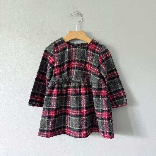 Zara / Grey x red fall/winter tweed dress / 2-3Y