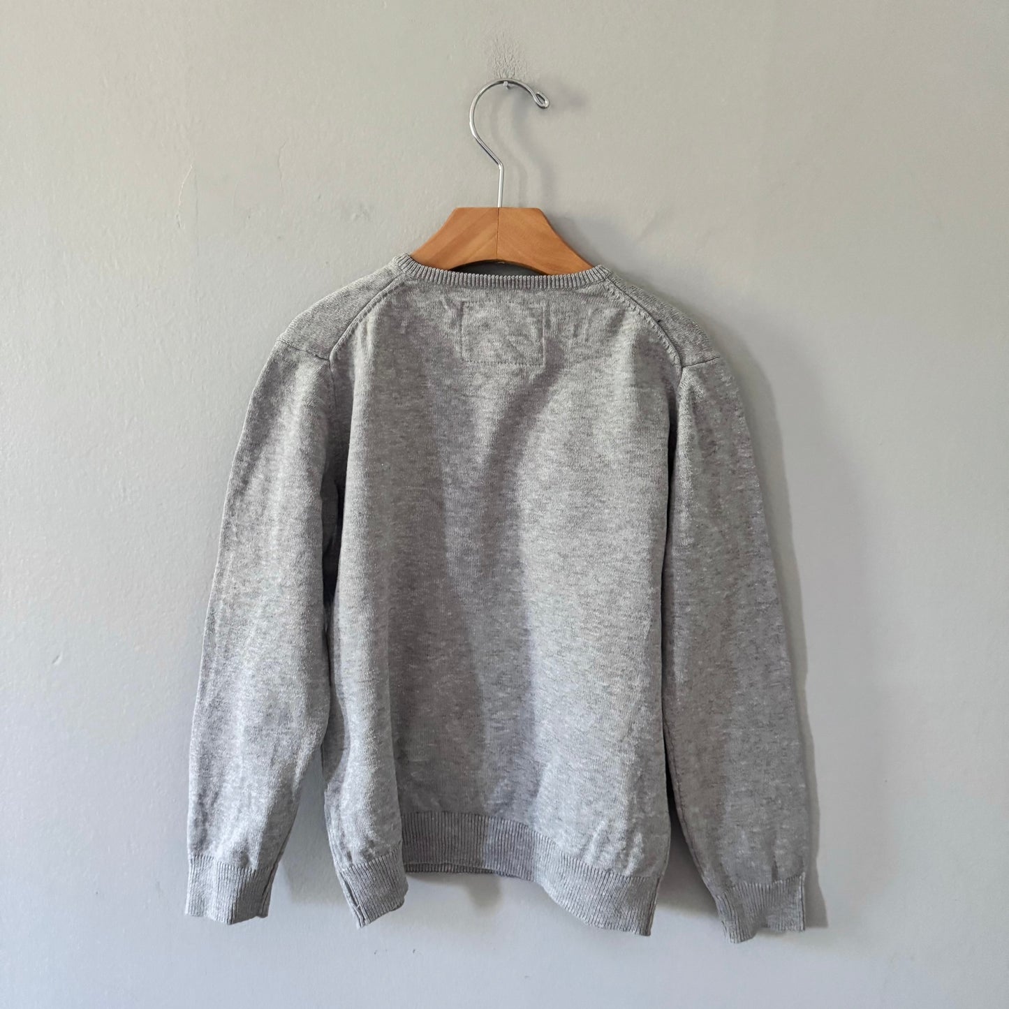 Zara / Light grey v neck cotton knit / 5-6Y