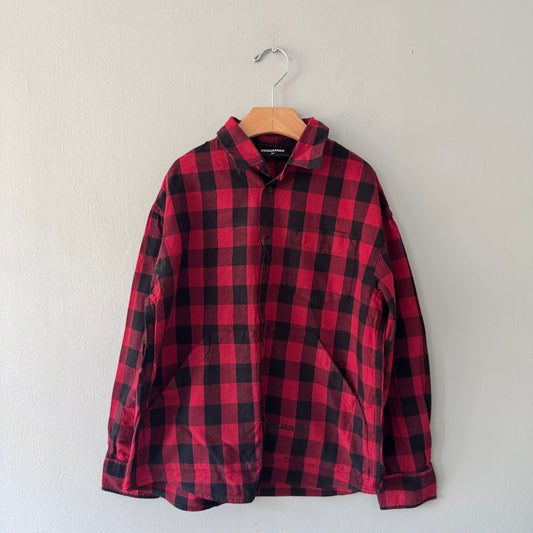 Dsquared2 / Red black plaid shirt / 8Y