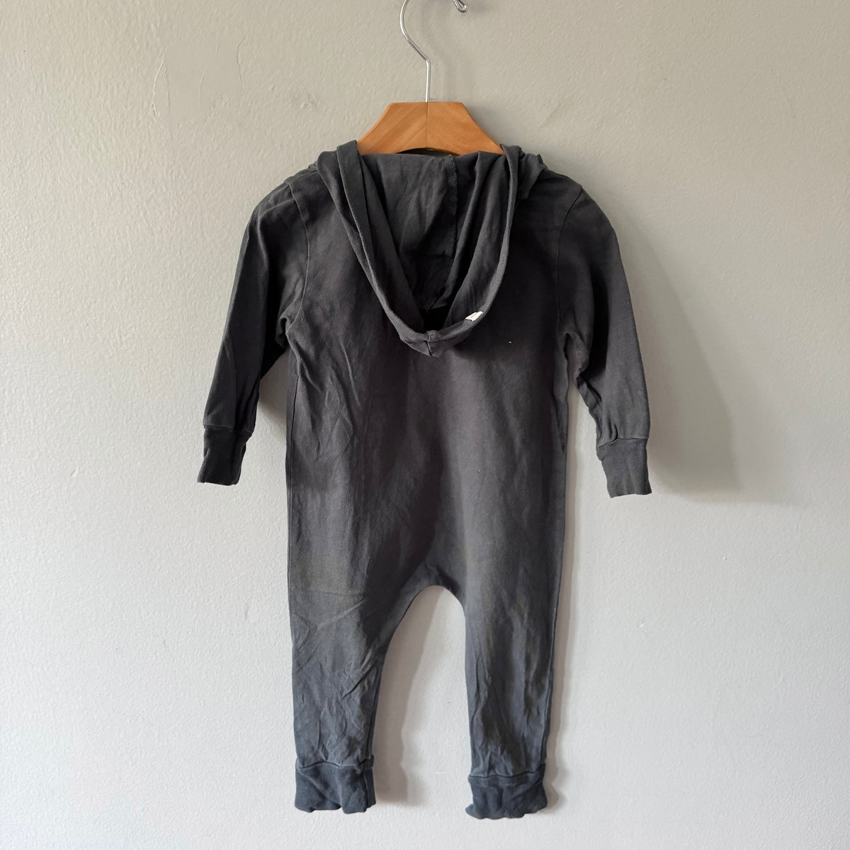 Mini mioche / Dark grey biker romper / 6-12M