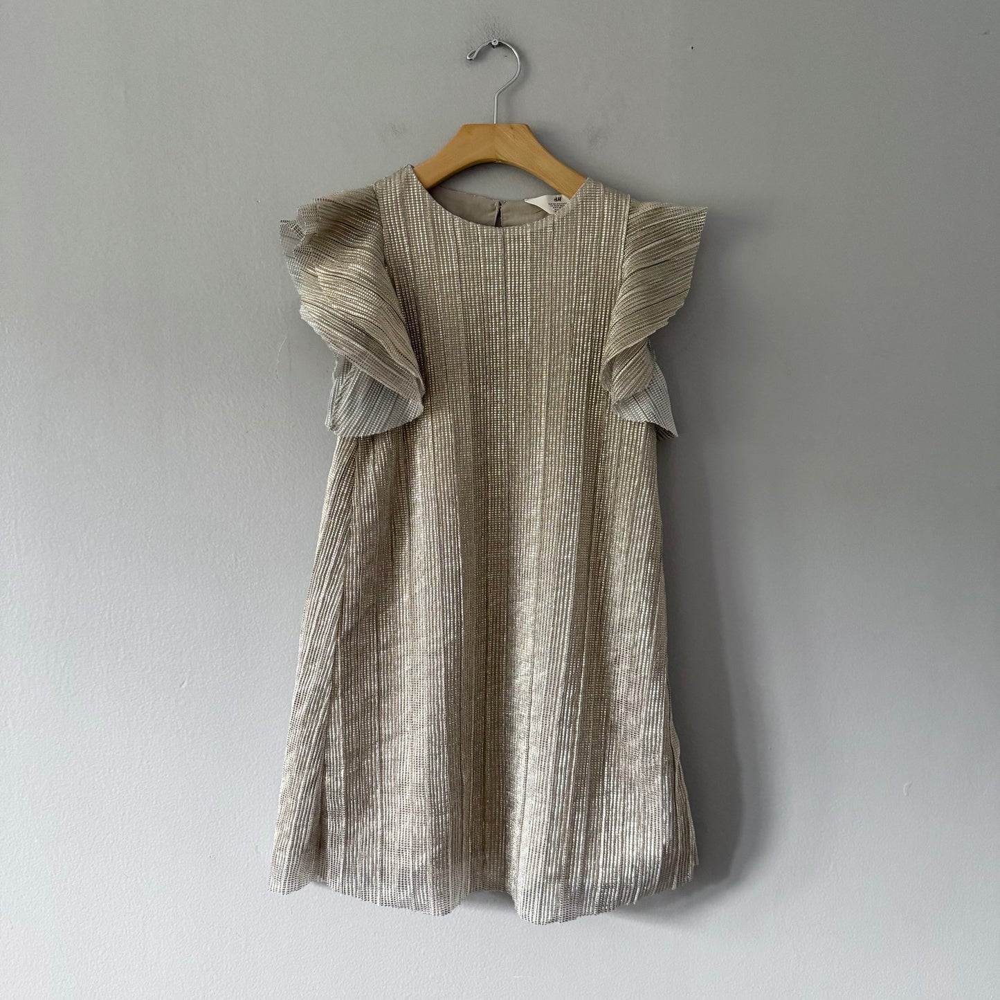 H&M / Gold x silver party dress / 8-9Y