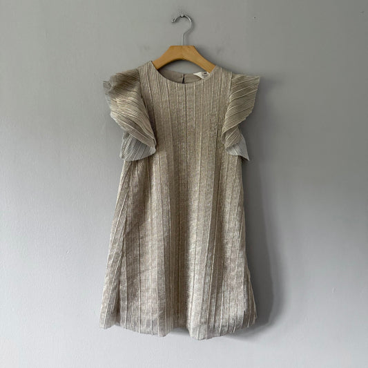 H&M / Gold x silver party dress / 8-9Y