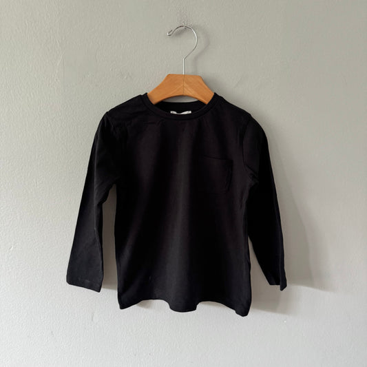 Mango / Black long sleeve T-shirt / 3-4Y