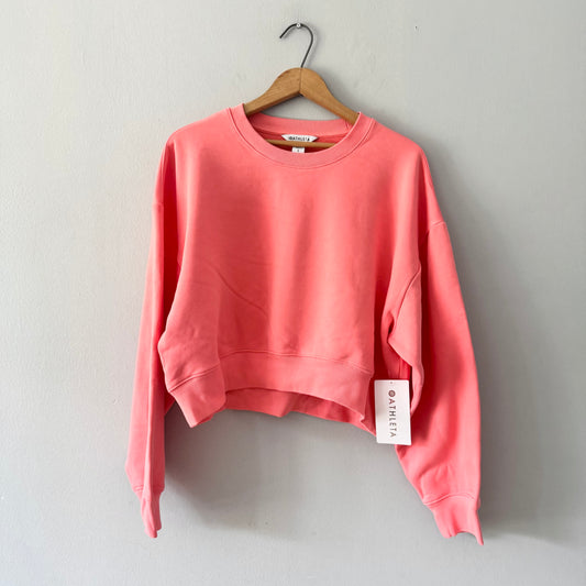 Athleta / Heavyweight terry ultra crop crew sweatshirt / L - New with tag