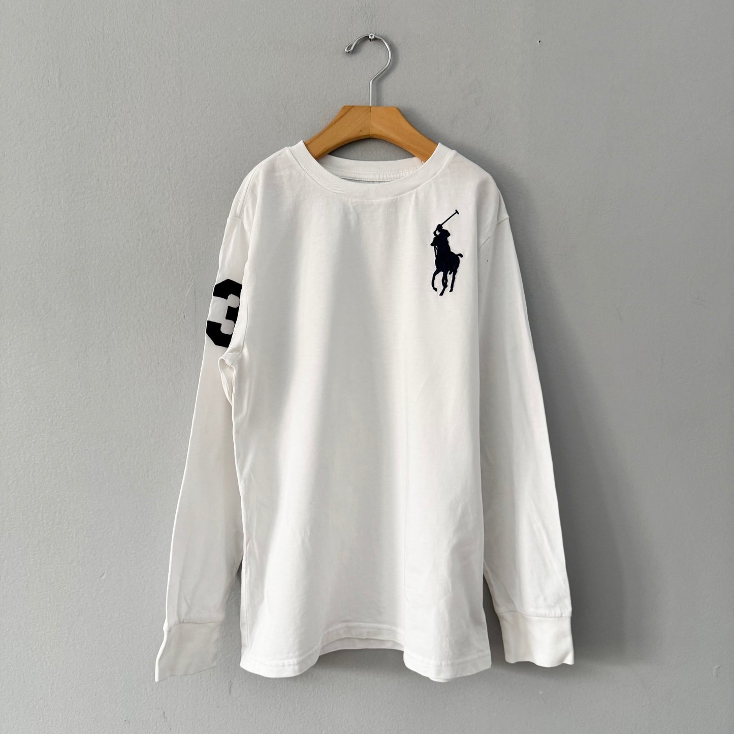 Polo Ralph Lauren / T-shirt blanc à manches longues / 10-12 ans