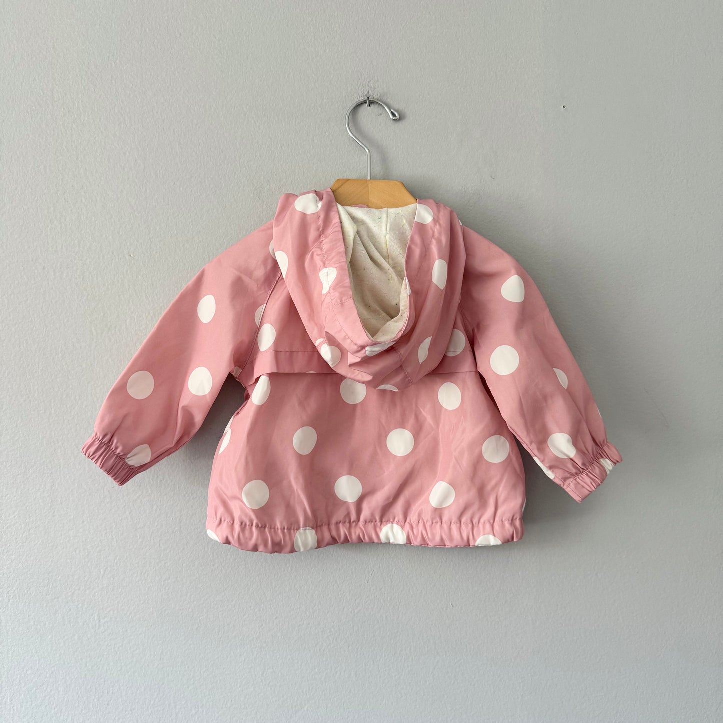 Zara / Pink x dots windbreaker / 6-9M