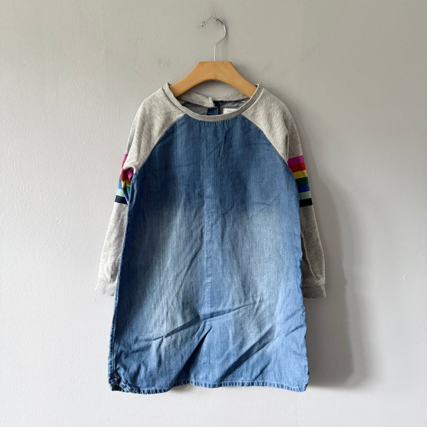 Next  / Chambray x crew dress / 8Y