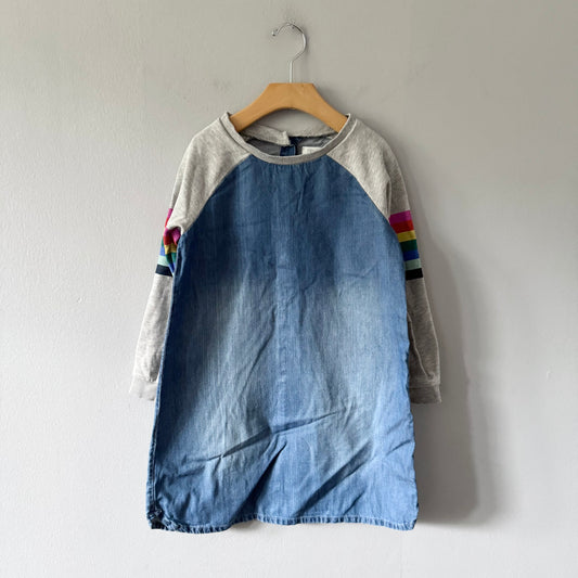 Next  / Chambray x crew dress / 8Y