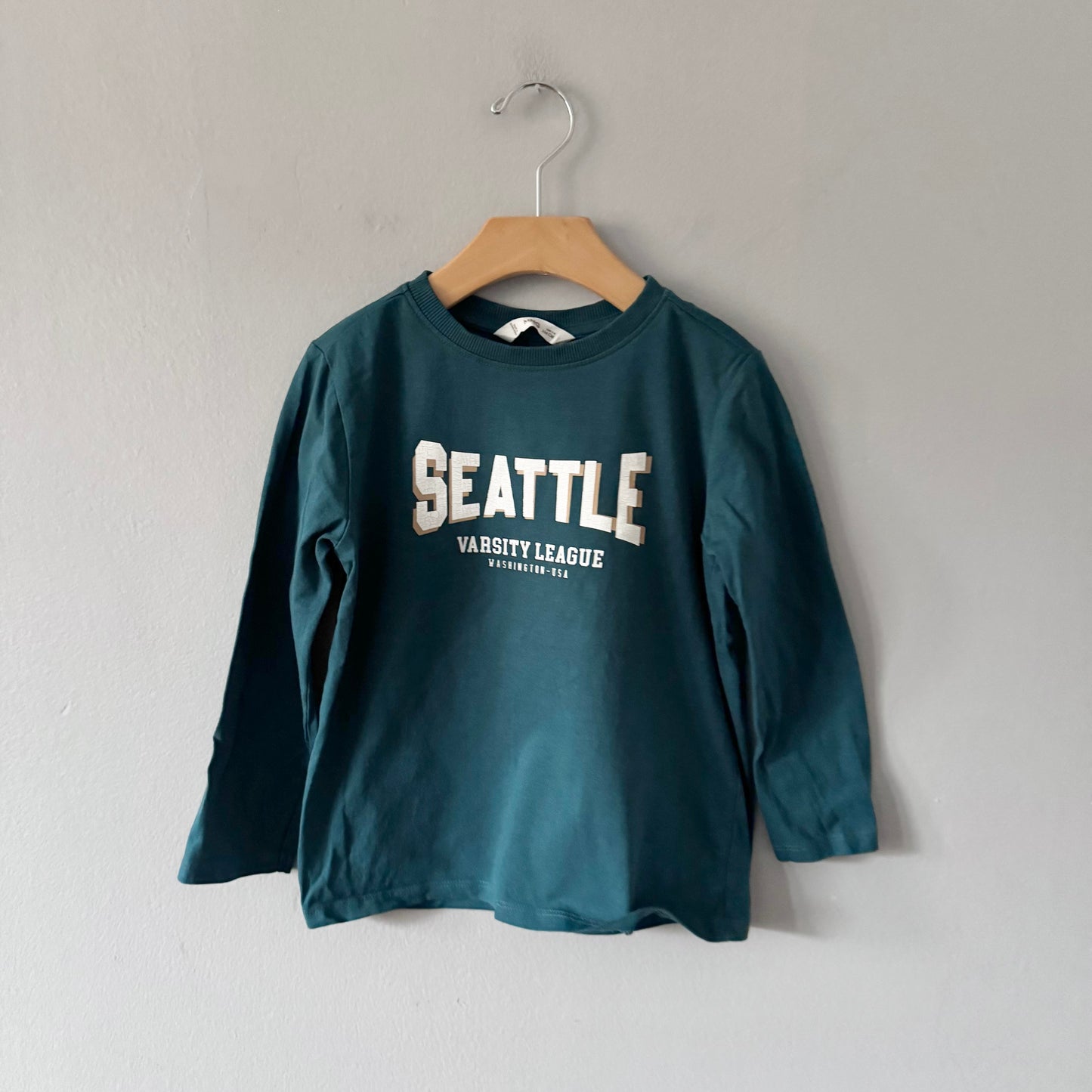 Mango / Green long sleeve top / 5-6Y