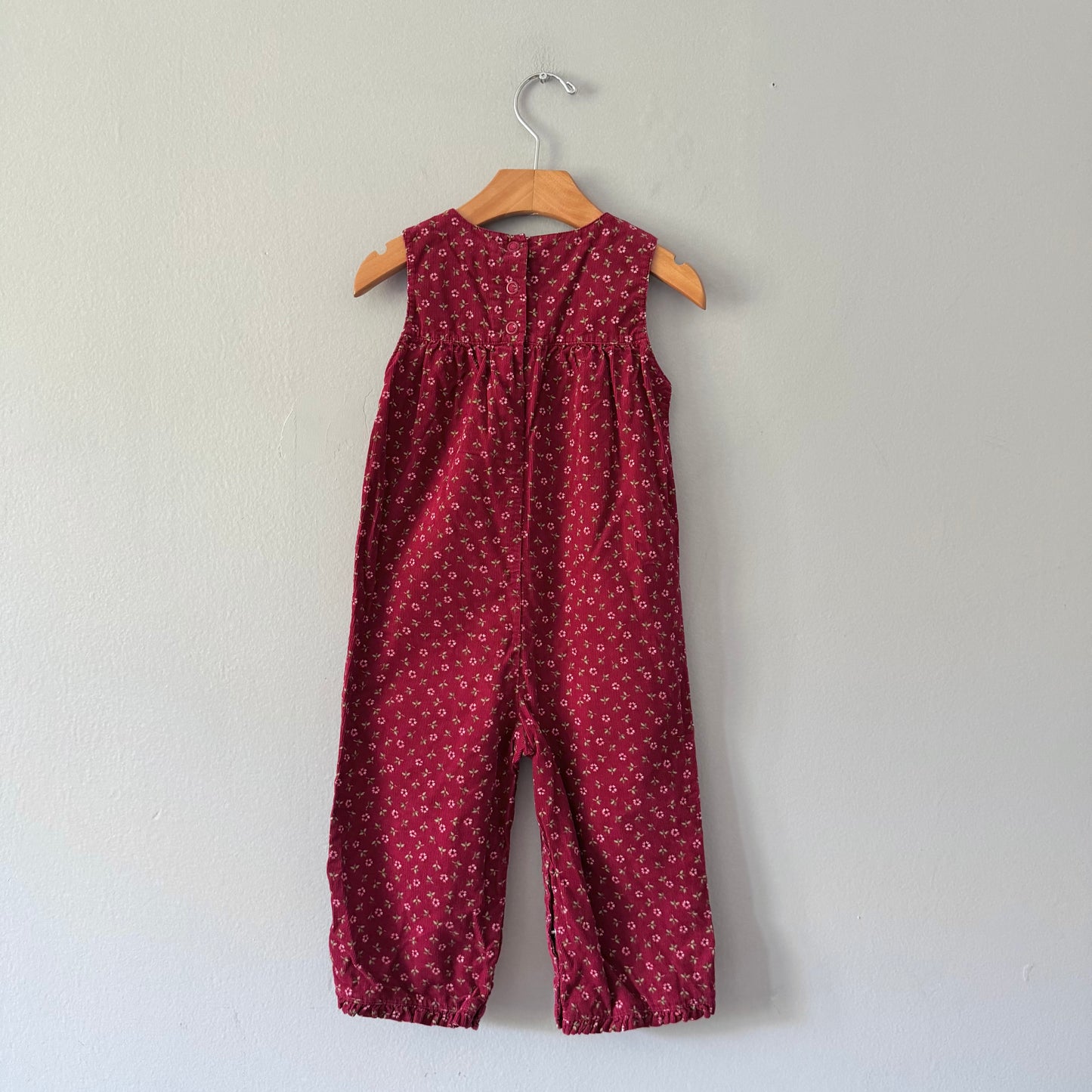 Vintage Gymboree / Corduroy floral romper / 18-24M