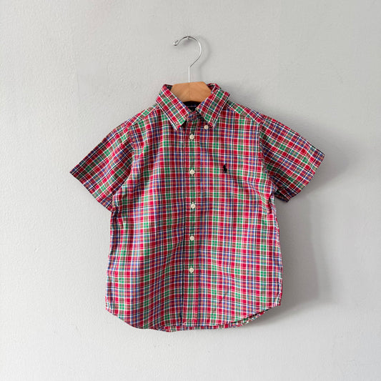 Polo Ralph Lauren / Red x green checked shirt / 4Y