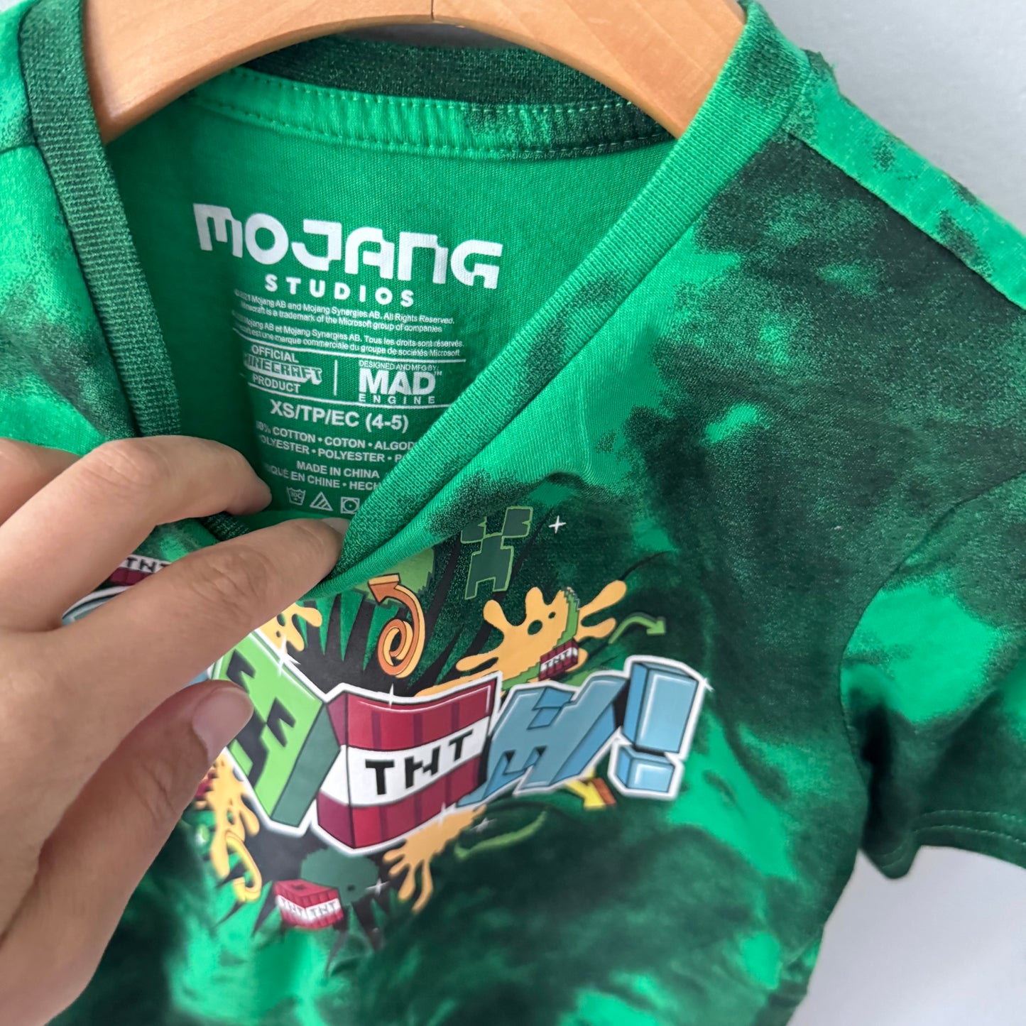 Minecraft / Green T-shirt / 4-5Y