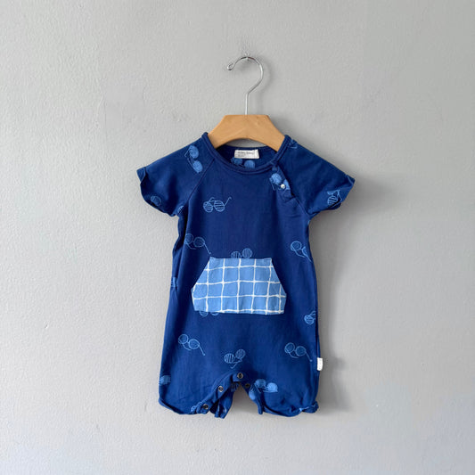 Miles Baby / Blue sunglasses romper / 6M
