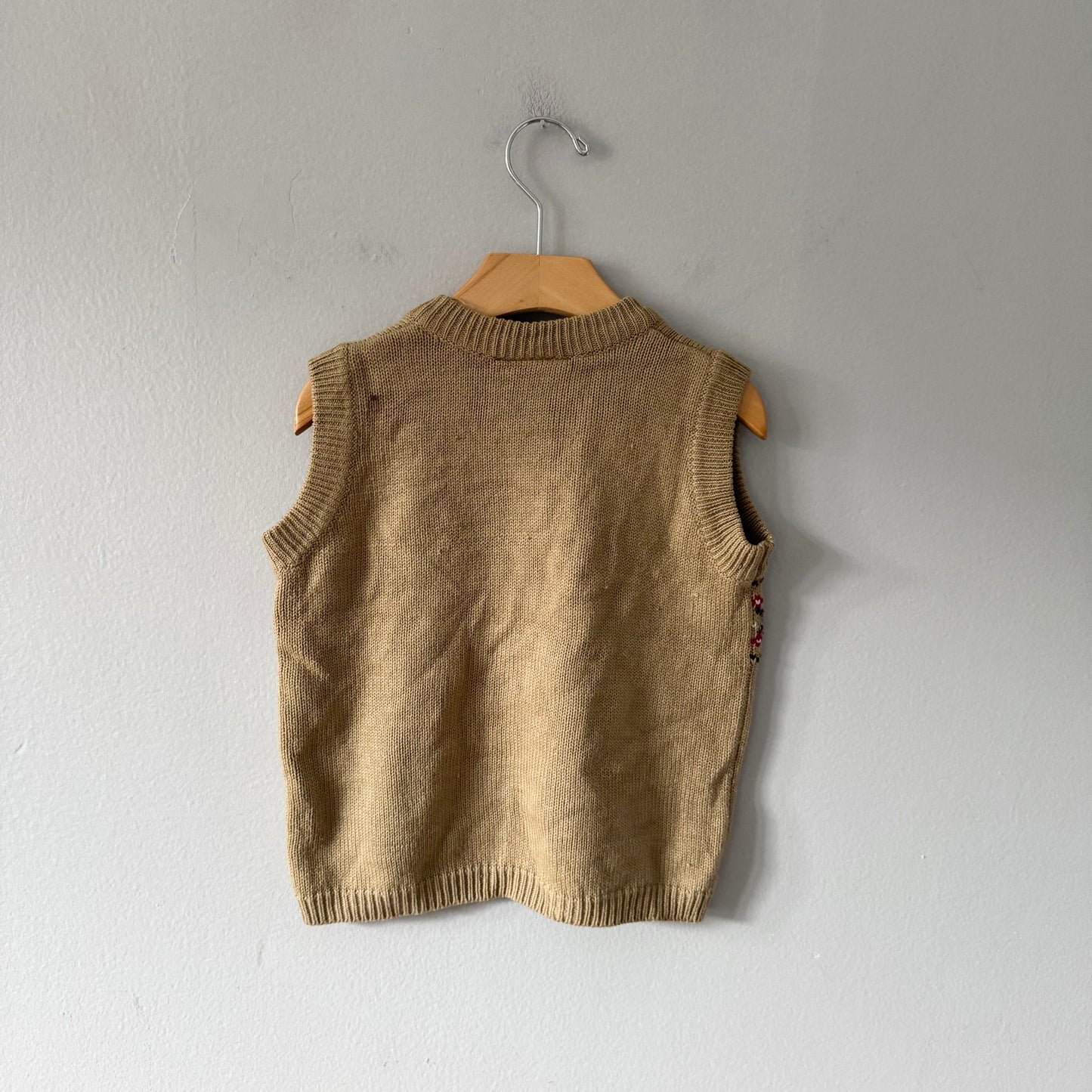 Vintage / Ragscals brown knit vest / 3Y