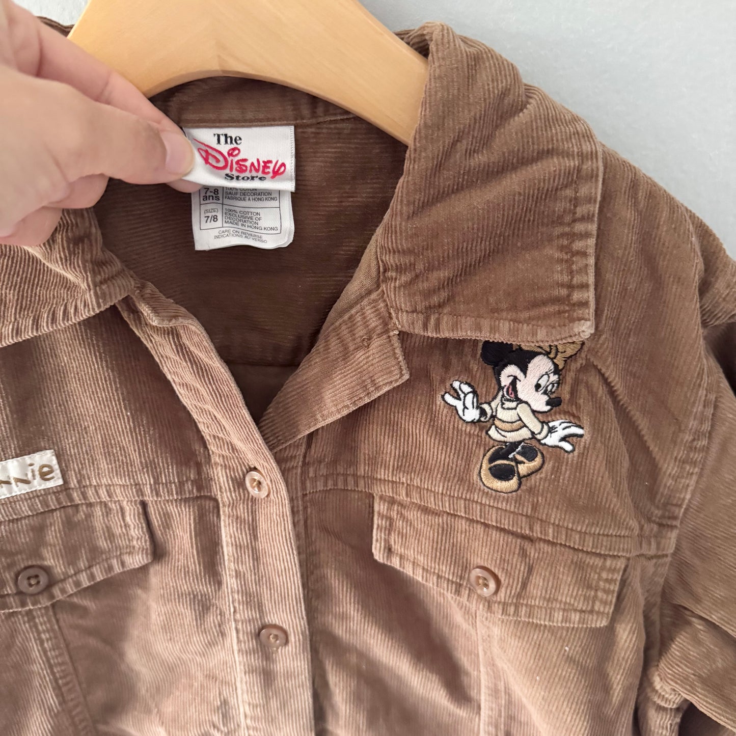 The Disney store / Brown corduroy shirt - Minnie / 7-8Y