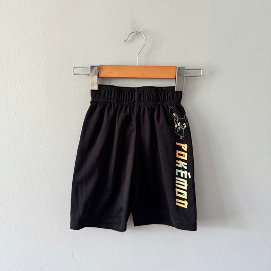 Pokemon / Black mesh shorts / 6Y