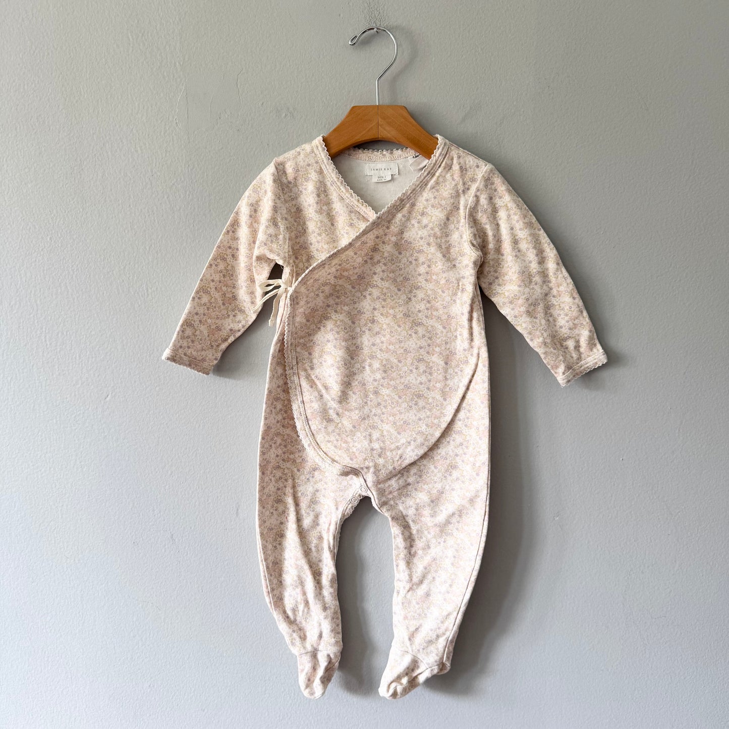 Jamie Kay / Light pink floral romper / 1Y