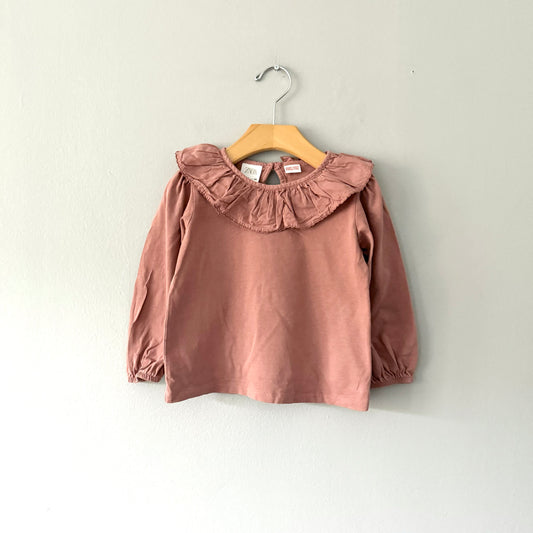 Zara / Ruffle collar long sleeve top / 2-3Y