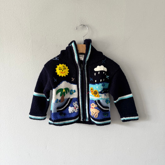 No brand / Peruvian zip up knit jacket / 12M