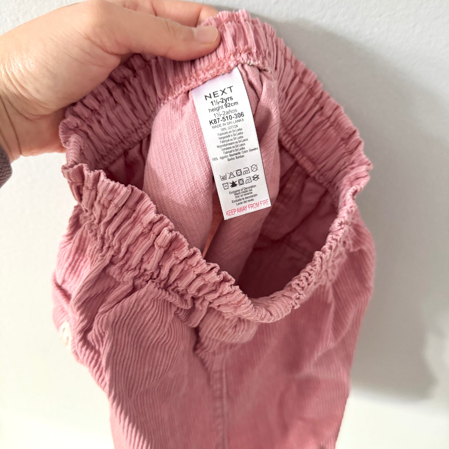 Next / Pink corduroy skirt / 18-24M