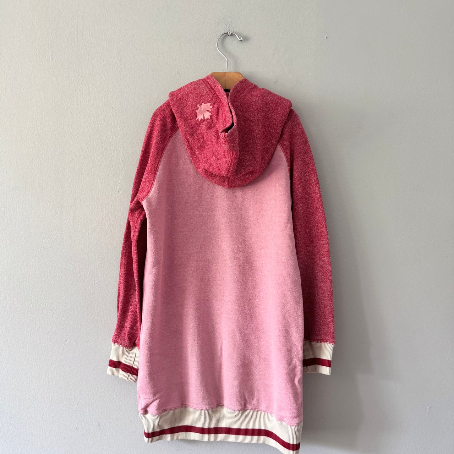 Roots / Pink hoodie dress / 7-8Y