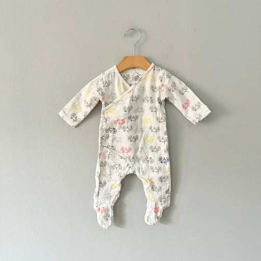 Aden + Anais / Muslin cotton x bike romper / 0-3M