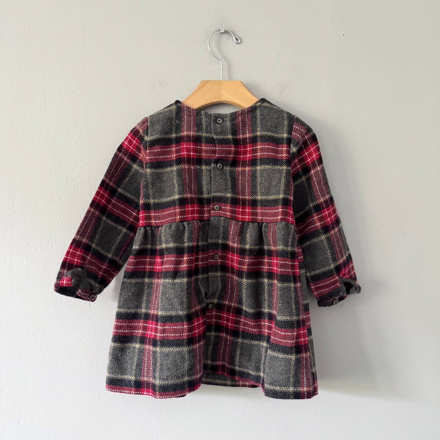 Zara / Grey x red fall/winter tweed dress / 2-3Y