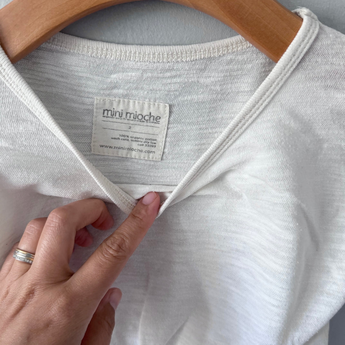 Mini mioche / White short sleeve top / 2Y